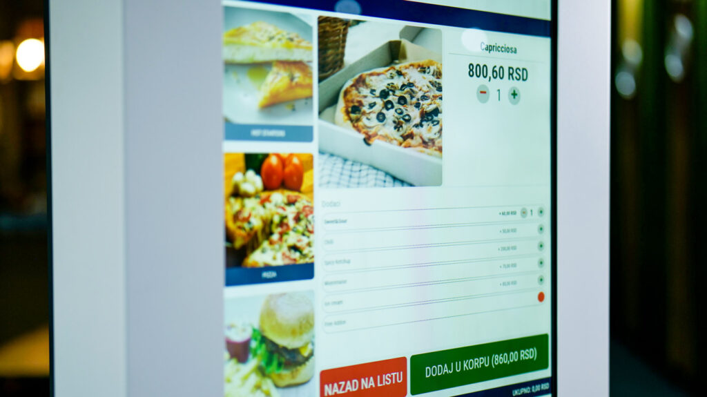 Self-ordering kiosk für Bestellung mit pos terminal